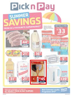 Pick N Pay Gauteng : Summer Savings (23 Sep - 6 Oct 2013), page 1