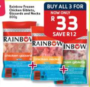 Rainbow Frozen Chichen Giblets, Gizzards And Necks-3x800g