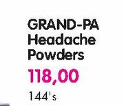 Grand-Pa Headache Powder-144's pack