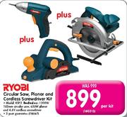 Ryobi Circular Saw, Planer and Cordless Screwdriver Kit(KSP3)-Per Kit