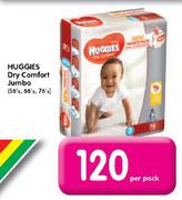Huggies Dry Comfort Jumbo(56's, 66's, 76's)-Per Pack