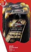 Miller Genuine Draft Cans-3x4 Pack 500Ml