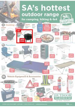 Outdoor Warehouse : SA's Hottest Outdoor Range (13 Sep - 6 Oct 2013), page 1