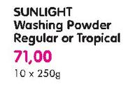 Sunlight Washing Powder Regular Or Tropical-10x250Gm