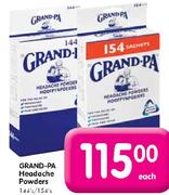 Grand-PA Headache Powders-144/154's Each
