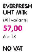 Everfresh UHT Milk (All Variants)-6 x 1L