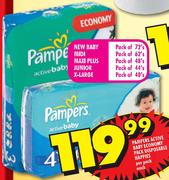 Pampers Active Baby Economy Pack Disposable Nappies-Per Pack