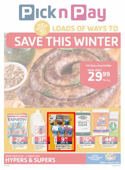 Pick N Pay KZN : More Ways To Save This Winter (23 Jul - 4 Aug 2013), page 1