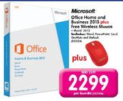 Microsoft Office Home And Business 2013 Plus Free Wireless Mouse-Per Bundle