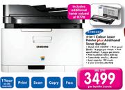 Samsung 4 In 1 Colour Laser Printer(CLX-3305FW) Plus Additional Toner Bundle-Per Bundle