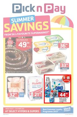 Pick N Pay Gauteng : Summer Savings (8 Oct - 13 Oct 2013), page 1