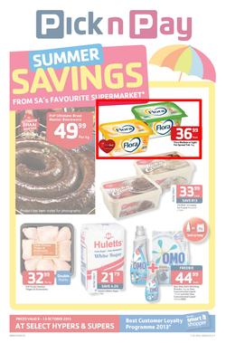Pick N Pay Gauteng : Summer Savings (8 Oct - 13 Oct 2013), page 1