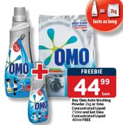 Omo Auto Washing Powder 2Kg Or Omo Concentrated Liquid 750Ml Each