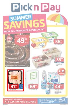 Pick N Pay KZN : Summer Savings (8 Oct - 13 Oct 2013), page 1