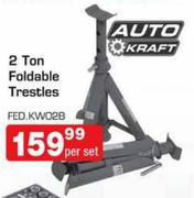 Auto Craft 2 Ton Foldable Trestles-Per Set