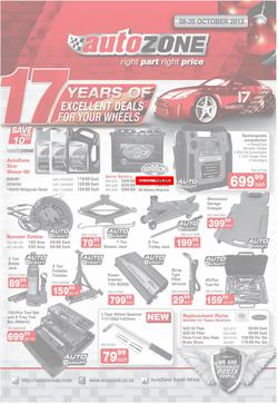 Autozone : 17 Years of Excellent Deals For Your Wheels (8 Oct - 20 Oct 2013), page 1