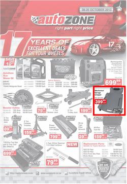 Autozone : 17 Years of Excellent Deals For Your Wheels (8 Oct - 20 Oct 2013), page 1