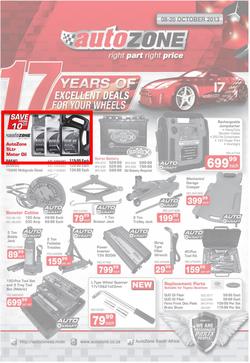 Autozone : 17 Years of Excellent Deals For Your Wheels (8 Oct - 20 Oct 2013), page 1