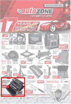 Autozone : 17 Years of Excellent Deals For Your Wheels (8 Oct - 20 Oct 2013), page 1