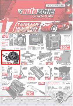 Autozone : 17 Years of Excellent Deals For Your Wheels (8 Oct - 20 Oct 2013), page 1