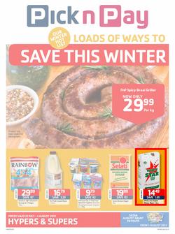 Pick N Pay Western Cape : More Ways To Save This Winter (23 Jul - 4 Aug 2013), page 1