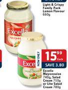 Excella-Mayonnaise-740g, Salad Cream-750g Or Lite Salad Cream-780g Each