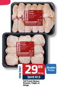 PnP Fresh Chicken Breasts, Thighs or Wings-Per Kg
