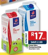Clover Ultra Pasteurised Milk-2 Ltr Each