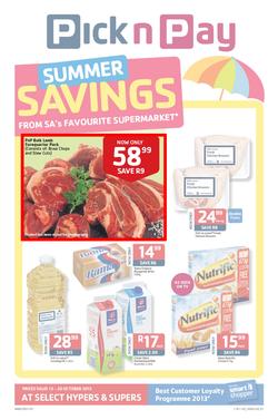 Pick N Pay Eastern Cape : More Summer Savings (15 Oct - 20 Oct 2013), page 1