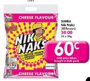 Simba Nik Naks(All Flavours)-20gm Pack