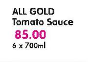 All Gold Tomato Sauce-6x700ml Pack