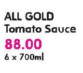 All Gold Tomato Sauce-6 x 750ml