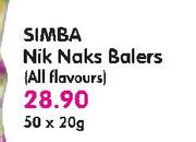 Simba Nik Naks Balers(All Flavours)-50x20gm