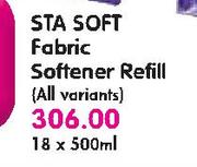 Sta Soft Fabric Softner Refill(All variants)-18x500ml