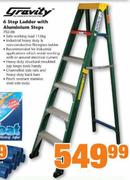 Gravity 6 Step Ladder With Aluminium Steps(702-06)