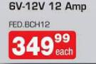 Auto Kraft Battery Chargers 6V-12V 12Amp(FED.BCH12)-Each