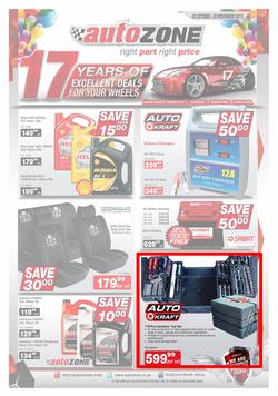 Autozone : 17 Years of Excellent Deals For Your Wheels (22 Oct - 3 Nov 2013), page 1