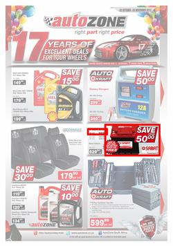 Autozone : 17 Years of Excellent Deals For Your Wheels (22 Oct - 3 Nov 2013), page 1