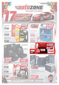 Autozone : 17 Years of Excellent Deals For Your Wheels (22 Oct - 3 Nov 2013), page 1