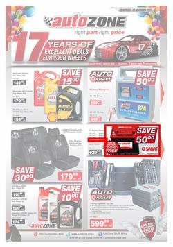 Autozone : 17 Years of Excellent Deals For Your Wheels (22 Oct - 3 Nov 2013), page 1