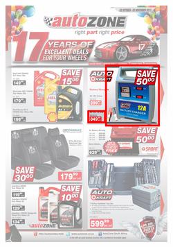 Autozone : 17 Years of Excellent Deals For Your Wheels (22 Oct - 3 Nov 2013), page 1