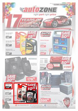 Autozone : 17 Years of Excellent Deals For Your Wheels (22 Oct - 3 Nov 2013), page 1