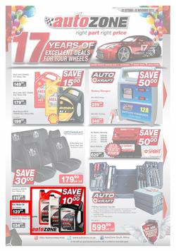 Autozone : 17 Years of Excellent Deals For Your Wheels (22 Oct - 3 Nov 2013), page 1