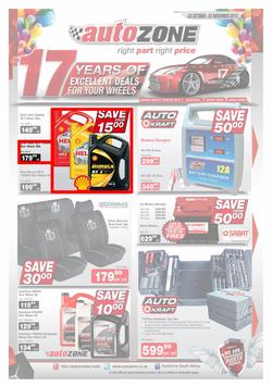 Autozone : 17 Years of Excellent Deals For Your Wheels (22 Oct - 3 Nov 2013), page 1