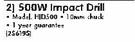 Ryobi 500W Impact Drill(HID500)-Each