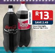 Coca-Cola Light Zero Or Tab-2ltr Each