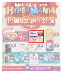 Pick N Pay Hyper Eastern Cape : Hypermania (28 Oct - 3 Nov 2013), page 1