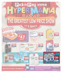 Pick N Pay Hyper Eastern Cape : Hypermania (28 Oct - 3 Nov 2013), page 1