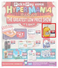 Pick N Pay Hyper Eastern Cape : Hypermania (28 Oct - 3 Nov 2013), page 1