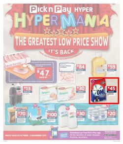 Pick N Pay Hyper Eastern Cape : Hypermania (28 Oct - 3 Nov 2013), page 1
